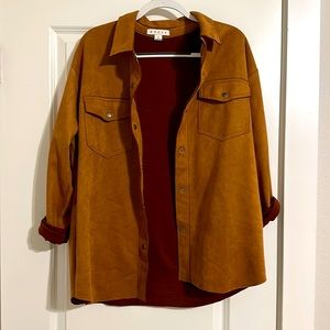 Suede Oversized Shacket. Size S.